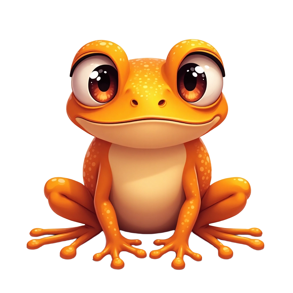 Orange Frog Illustration